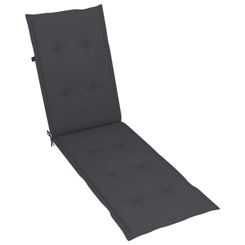 Coussin de chaise de terrasse (75+105)x50x4cm Anthracite