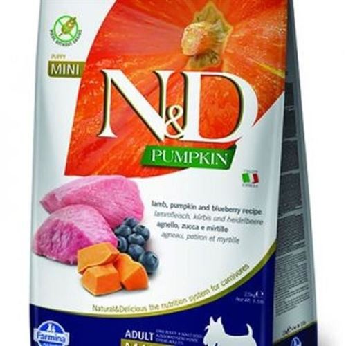 Croquettes chien - Pumpkin - Agneau & Myrtille - 2,5 kg - petite race adulte