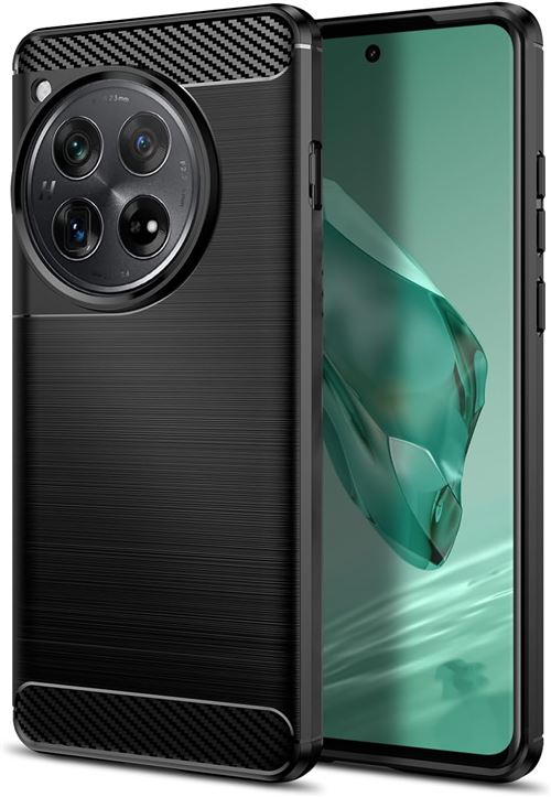 Coque brossée noire pour OnePlus 12 5G souple Antichoc XEPTIO