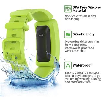 Bracelet en silicone Strap-it® Fitbit Ace 2 - pour enfant - noir