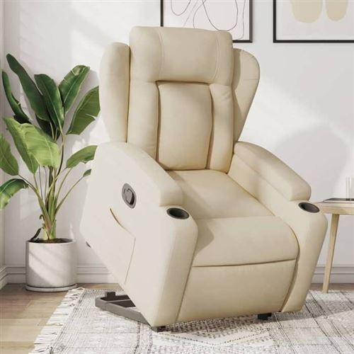 Non Communiqué Beige Vidaxl Fauteuil De Relaxation Inclinable Tissu Crème