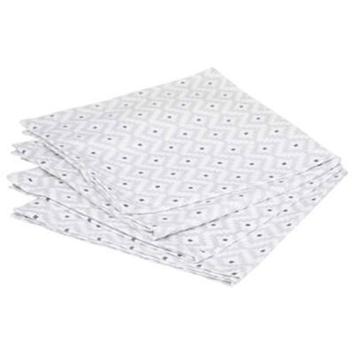 Atmosphera Créateur d'intérieur - Lot de 4 Serviettes de Table Etnik 40x40cm Gris