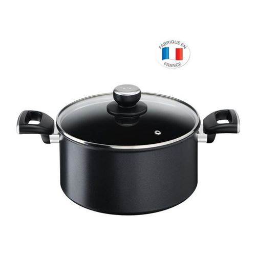TEFAL G2554602 UNLIMITED Faitout 24 cm 5 L + couvercle verre