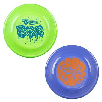 Wham-O Frisbee Pack de 2 Disques Volants, 23.75cm pour 5 Ans et Plus - 100g, Vert. Bleu - 1