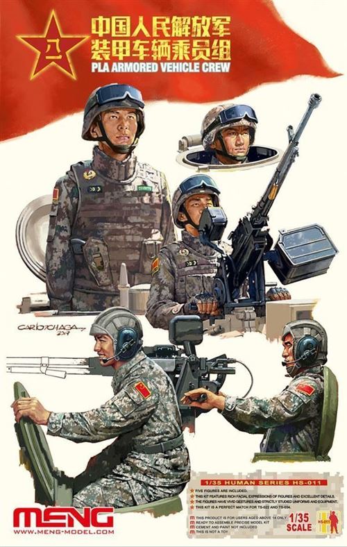 Pla Armored Vehicle Crew - 1:35e - Meng-model