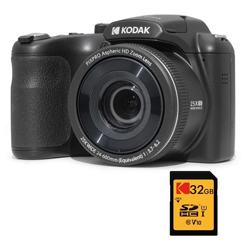 KODAK  Pixpro Astro Zoom AZ255 + Carte M&eacute;moire SD 32 Go