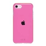 QDOS HYBRID NEON - Coque de protection pour téléphone portable - polycarbonate, polymères - transparent, rose fluorescent - pour Apple iPhone 6, 6s, 7, 8, SE (2e génération)