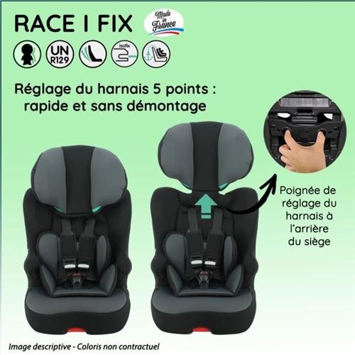 Siège auto enfant noir Easy groupe 2/3 NANIA : le siège auto à Prix  Carrefour