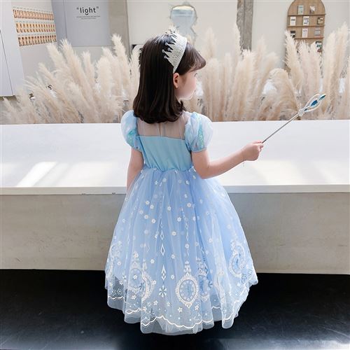 Elsa Cosplay Costume Fille Princesse Robe Déguisement Enfants