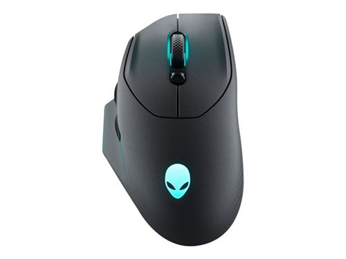 Alienware AW620M - Souris - pour droitiers - optique - 7 boutons - sans fil, filaire - USB, 2.4 GHz - Dark Side of the Moon (Noir) - Pour la vente au détail - boîte