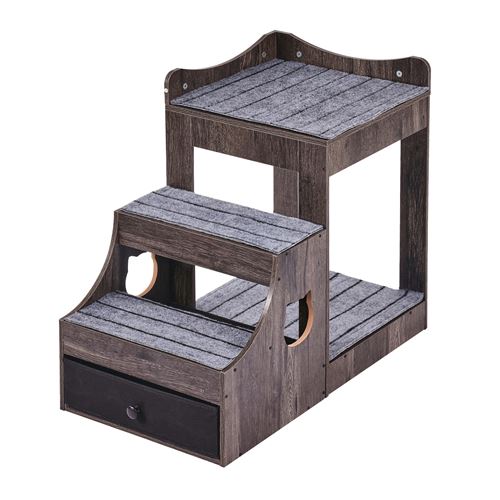 Comparer les prix de VEVOR Lit Superposé pour Animaux Compagnie Chien Chat Escaliers Intérieur Gris