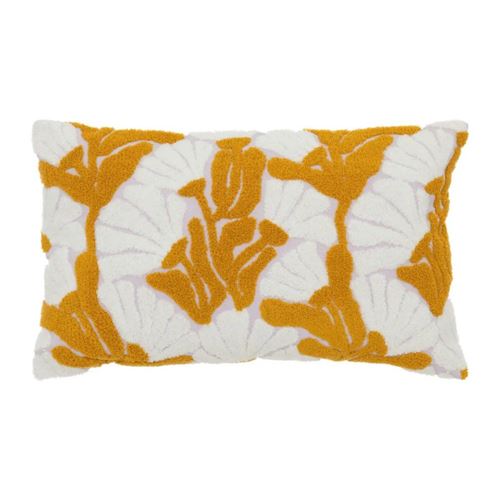 Non Communiqué Ocre Atmosphera Créateur D'intérieur - Coussin Déco Brodé Daisy 30X50cm