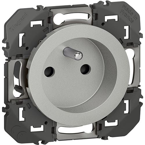 Legrand - Prise 2P+T 16A à composer - Dooxie - aluminium