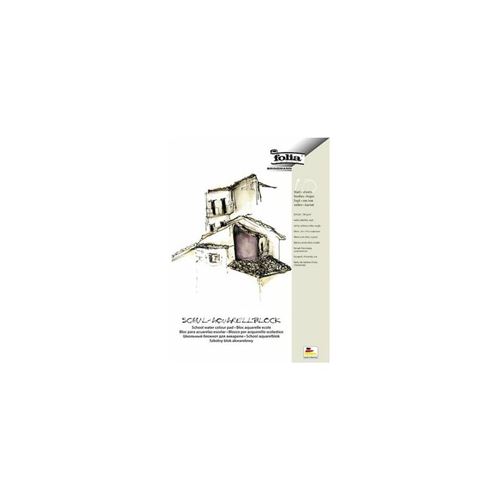 folia Bloc aquarelle pour l'école, rugueux, A3, blanc