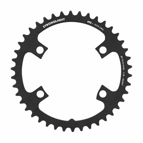 Plateau route 4bra 42dts interieur type shimano dura-ace 9100 noir ct2 stronglight 11v. pour exterieur 54