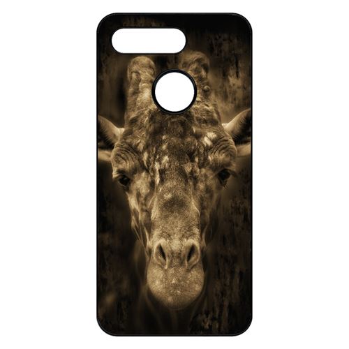 Coque My-Kase pour View 20 - tete de giraffe - Plastique Noir