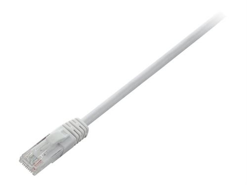 V7 - Cordon de raccordement - RJ-45 (M) pour RJ-45 (M) - 1 m - UTP - CAT 6 - moulé, sans crochet - blanc