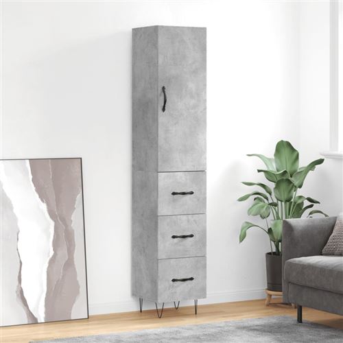 Vidaxl Gris Buffet Haut - Béton 34,5X34x180 Cm - Image 3