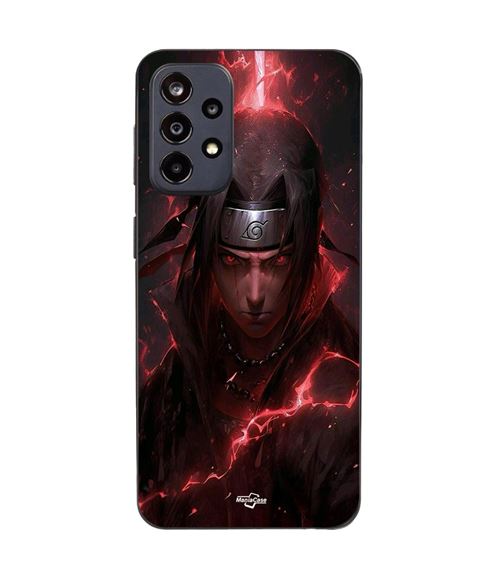 Funda de teléfono - MANIACASE - Samsung Galaxy A52s 5G - Silicona - Negra - Itachi Uchiha 3D negro