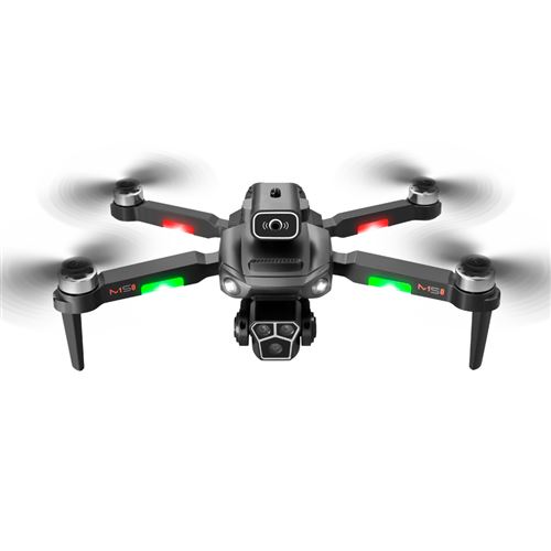 EKASN Drone 4K HD avec 3 cam&eacute;ras &eacute;vitement d'obstacles sur 4 c&ocirc;t&eacute;s retournement &agrave; 360&deg; avec 2 batteries -Noir