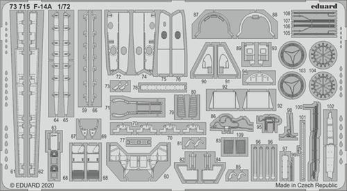 F-14a For Great Wall Hobby - 1:72e - Eduard Accessories
