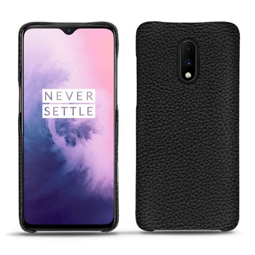 Coque cuir pour OnePlus 7 - Coque arrière - Cuir Ambition - Noir - NOREVE