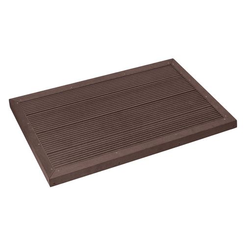 ML DESIGN ML-Design El&eacute;ment de Sol en WPC pour Douche Solaire, Echelle de Piscine ou Bassin, Marron,