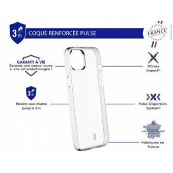 Coque pour iPhone 14 Plus Renforcée Anti-Chutes 2m Pulse Force Case Transparent