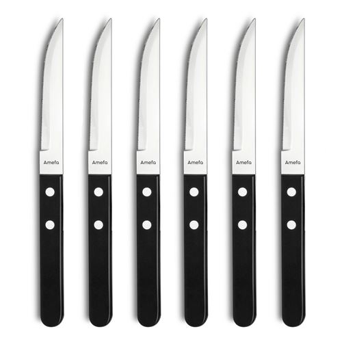 Amefa Noir Coffret 6 Couteaux À Steak / Pizza - 700000Mb02br1 - Image 2