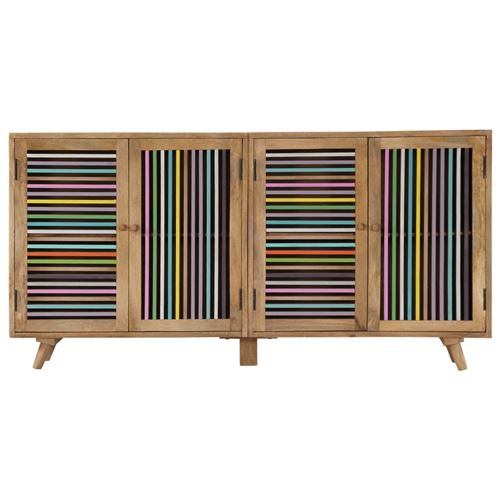 VidaXL Buffet 150x30x75 cm Bois de manguier massif