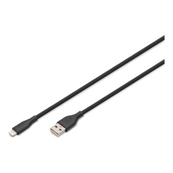 ASSMANN - Câble Lightning - USB mâle pour Lightning mâle - 2 m - simple blindé - noir - 1