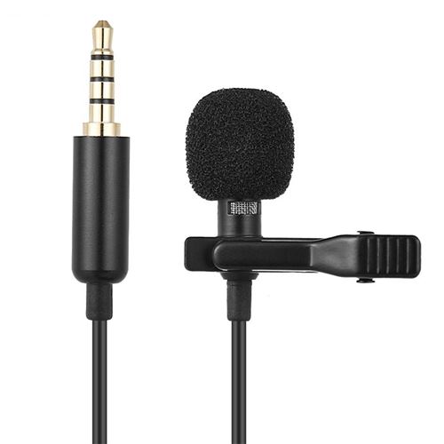 GENERIQUE - Microphone Lavalier - 1.5m - Noir - Image 2