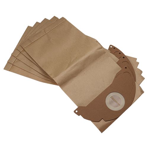 vhbw 5x Sacs compatible avec Kärcher SE 5.100, SE 6.100, WD 2 Premium, WD 2.400 M, WD 2.500 aspirateur - papier marron