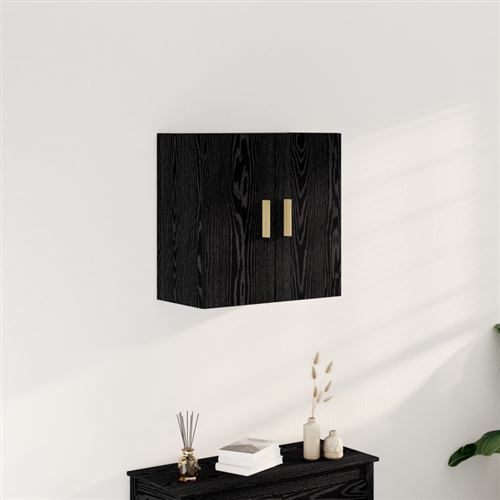 vidaXL Meuble mural 60 x 30 x 60 cm Bois d'ingénierie Chêne noir