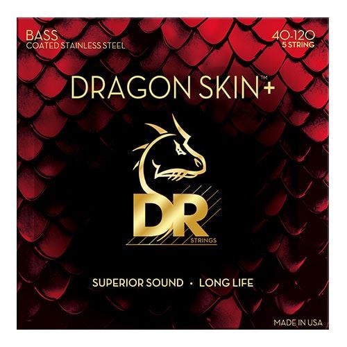 Non Communiqué Cordes Guitares Basses - Dr Strings 40-120 Dragon Skin+ Coated 5-String Light Cordes Guitares Basses 5