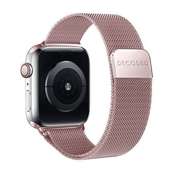 Bracelet pour Watch 38 / 40 / 41 / 42mm en Maille Milanaise Milan Traction Decoded Rose