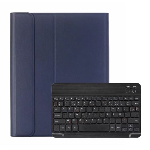 Étui HSMY avec Clavier Français AZERTY Bluetooth pour iPad Pro 9.7 - Bleu&Noir