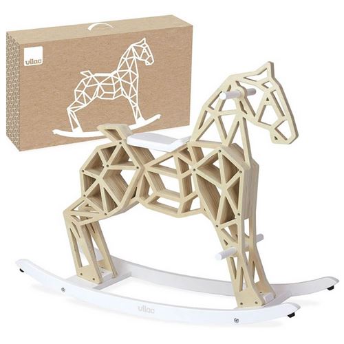 Jouet à bascule en bois : cheval à bascule diamant
