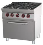 Fourneau gaz 4 feux avec four électrique ventilé GN 1/1 80 Casselin
