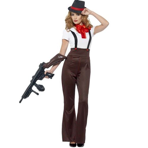 Déguisement Gangster Glamour Femme L Jaune 24635/l Smiffys L - Coloris : Jaune24635/L Smiffys