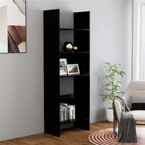 Non Communiqué Noir Bibliothèque 60X35x180 Cm Bois D'ingénierie
