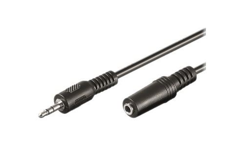 Ewent - Rallonge de câble audio - mini-phone stereo 3.5 mm femelle pour mini-phone stereo 3.5 mm mâle - 3 m - noir