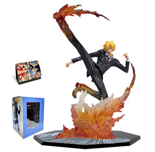 Figurine Delicate Animation One Piece Version de combat Vinsmoke Sanji 17 cm avec Calendrier One Piece 2021 en français
