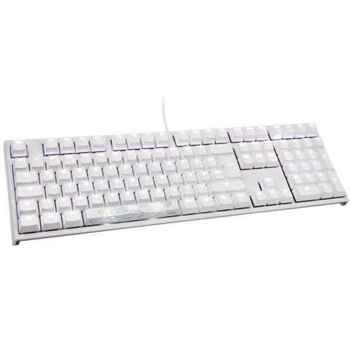 Clavier ducky one 2 white edition pbt gaming, mx-brown, blanc