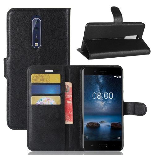 Etui Housse Portefeuille Pour Alcatel 3 - Noir
