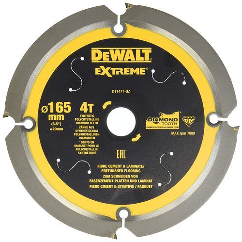 Dewalt Dt1471-Qz - Hojas Para Corte Multi-Material (Fibro Cemento) 165X20Mm X4D