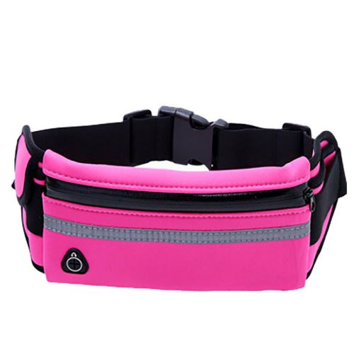 SHOP-STORY - Ceinture banane de sport étanche avec sortie pour écouteurs - Couleur rose