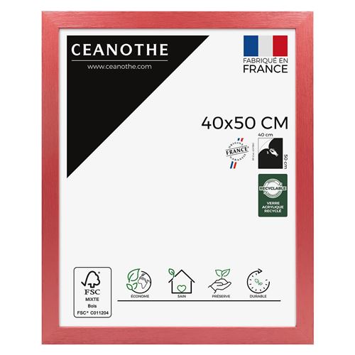 Cadre photo Tutti Frutti cerise 40x50 cm, bois reconstitué - marque française