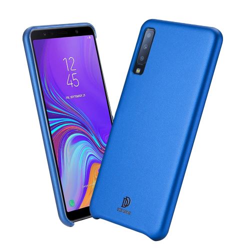 Coque en TPU + PU bleu pour votre Samsung Galaxy A7 (2018)