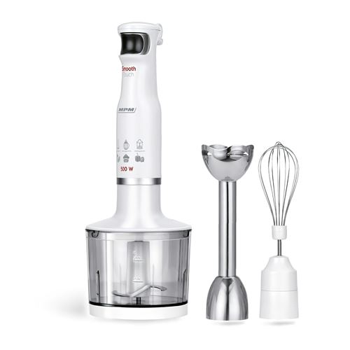 MPM MBL-28 Jeu de broyeurs et de tiges pour mélangeur à main, avec accessoires 500W Blanco